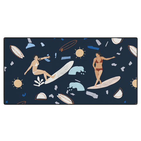 Marta Barragan Camarasa Surfing the terrazzo sea 2 Desk Mat