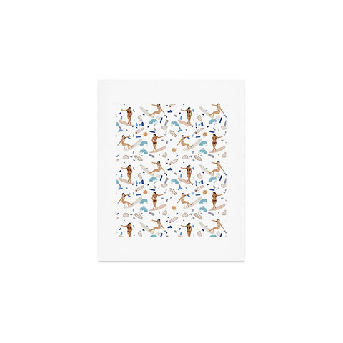 Marta Barragan Camarasa Surfing the terrazzo sea Art Print