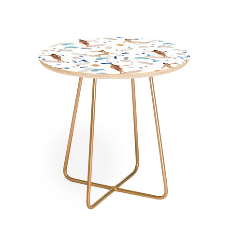 Marta Barragan Camarasa Surfing the terrazzo sea Round Side Table
