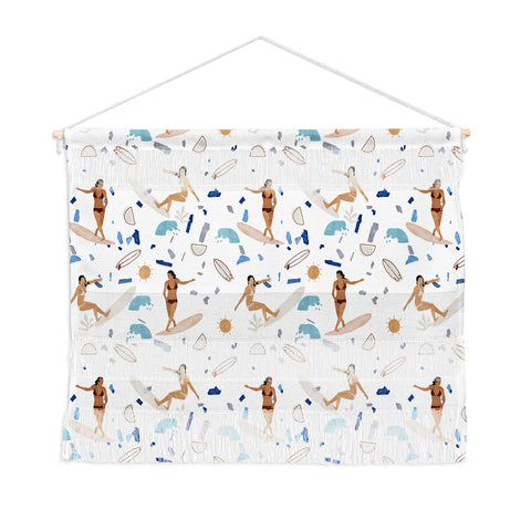 Marta Barragan Camarasa Surfing the terrazzo sea Wall Hanging Landscape