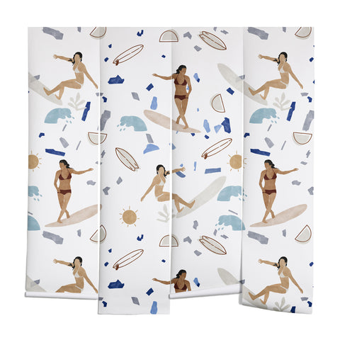 Marta Barragan Camarasa Surfing the terrazzo sea Wall Mural