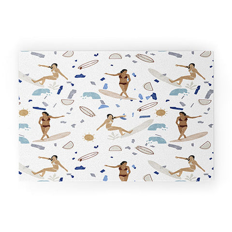 Marta Barragan Camarasa Surfing the terrazzo sea Welcome Mat