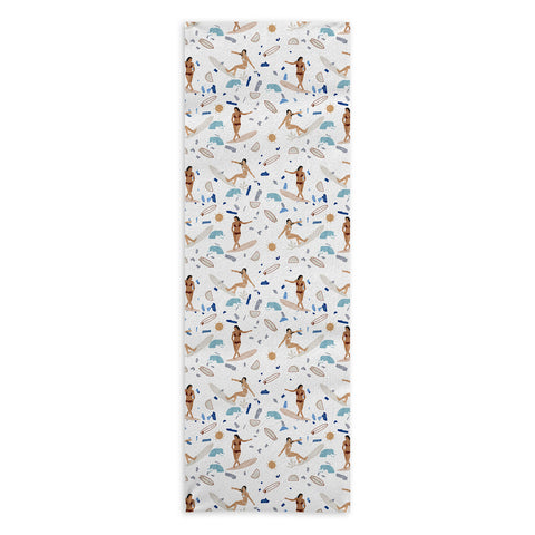 Marta Barragan Camarasa Surfing the terrazzo sea Yoga Towel