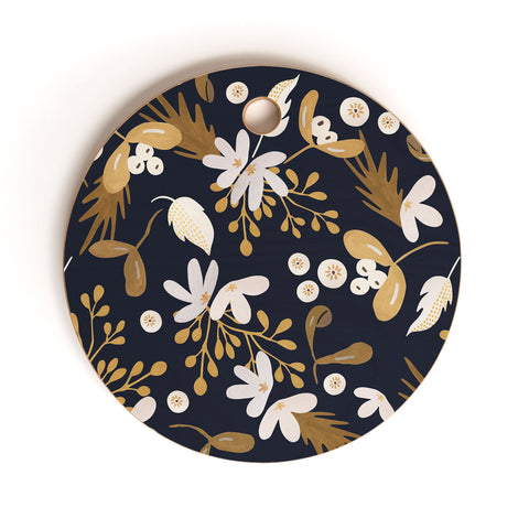 Marta Barragan Camarasa Sweet winter garden I Cutting Board Round