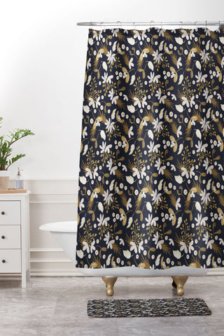 Marta Barragan Camarasa Sweet winter garden I Shower Curtain And Mat