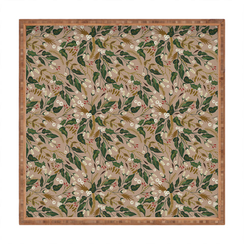 Marta Barragan Camarasa Sweet winter garden Square Tray