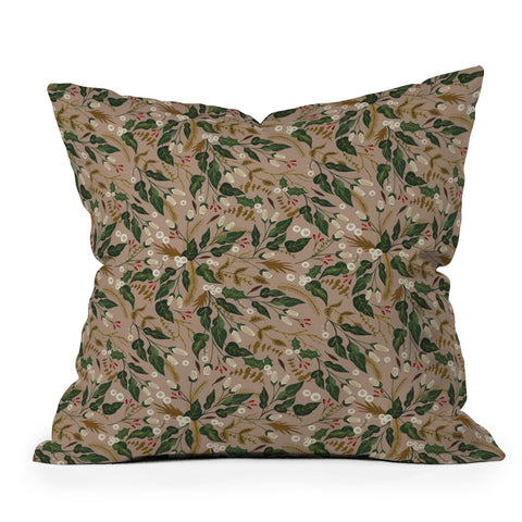 Marta Barragan Camarasa Sweet winter garden Throw Pillow
