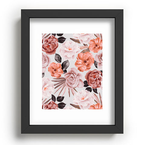 Marta Barragan Camarasa Terracotta Flowered Garden Recessed Framing Rectangle