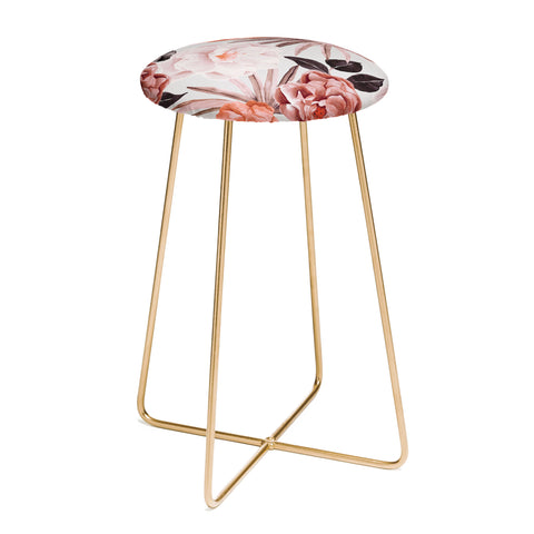 Marta Barragan Camarasa Terracotta Flowered Garden Counter Stool