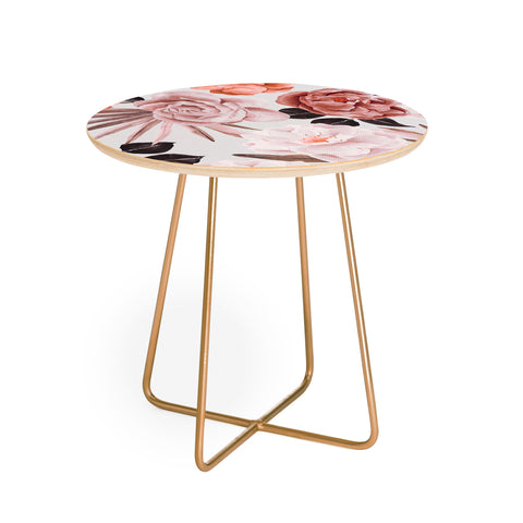 Marta Barragan Camarasa Terracotta Flowered Garden Round Side Table