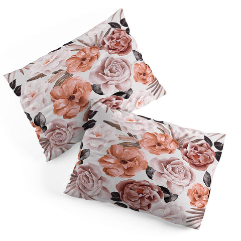 Marta Barragan Camarasa Terracotta Flowered Garden Pillow Shams