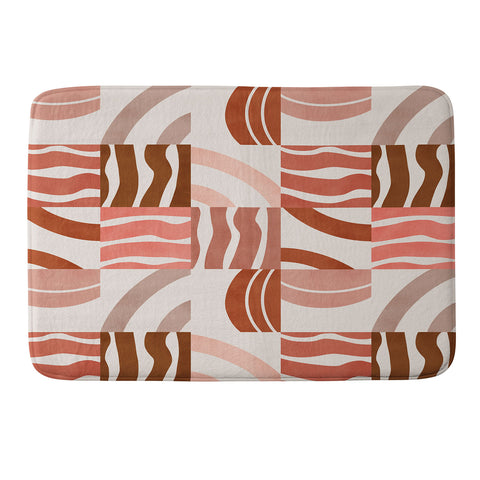Marta Barragan Camarasa Terracotta modern shapes Memory Foam Bath Mat