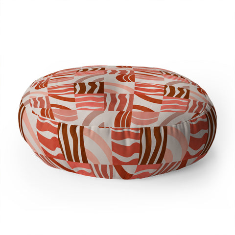 Marta Barragan Camarasa Terracotta modern shapes Floor Pillow Round