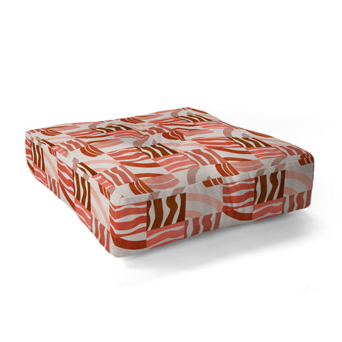 Marta Barragan Camarasa Terracotta modern shapes Floor Pillow Square