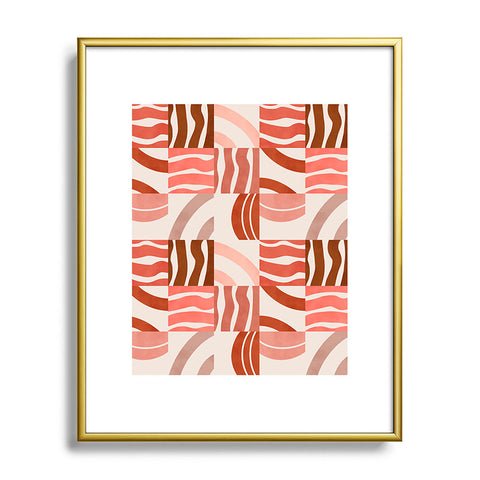 Marta Barragan Camarasa Terracotta modern shapes Metal Framed Art Print