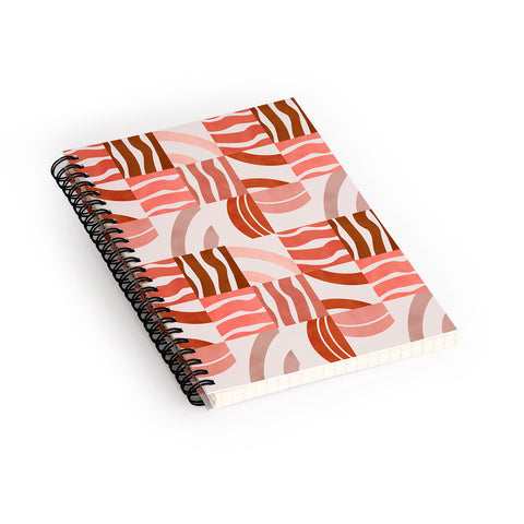 Marta Barragan Camarasa Terracotta modern shapes Spiral Notebook