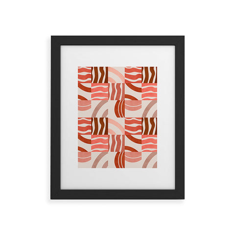 Marta Barragan Camarasa Terracotta modern shapes Framed Art Print