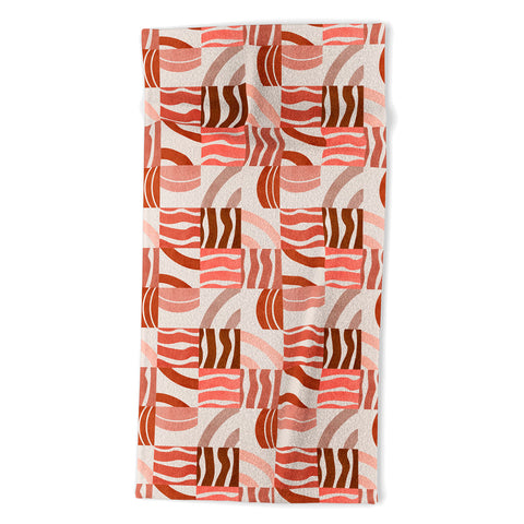 Marta Barragan Camarasa Terracotta modern shapes Beach Towel