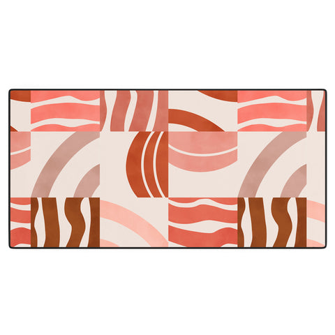 Marta Barragan Camarasa Terracotta modern shapes Desk Mat