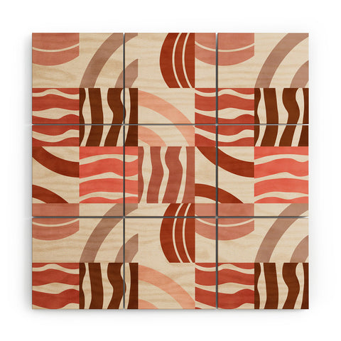 Marta Barragan Camarasa Terracotta modern shapes Wood Wall Mural
