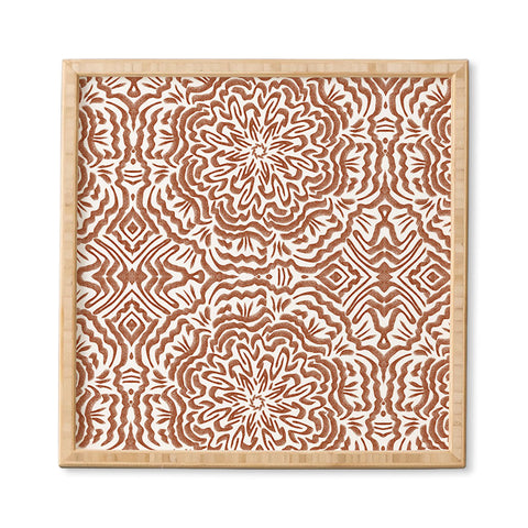 Marta Barragan Camarasa Terracotta strokes pattern Framed Wall Art
