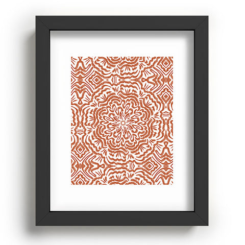 Marta Barragan Camarasa Terracotta strokes pattern Recessed Framing Rectangle