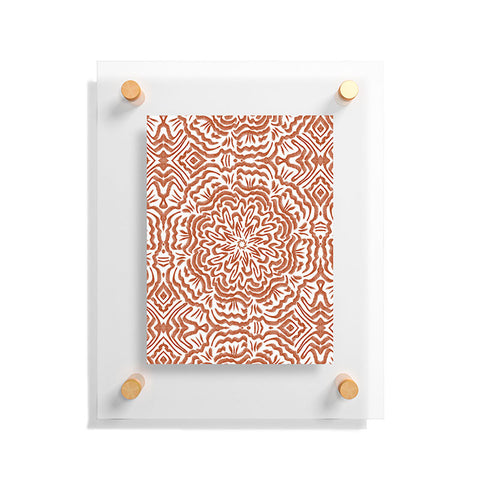 Marta Barragan Camarasa Terracotta strokes pattern Floating Acrylic Print