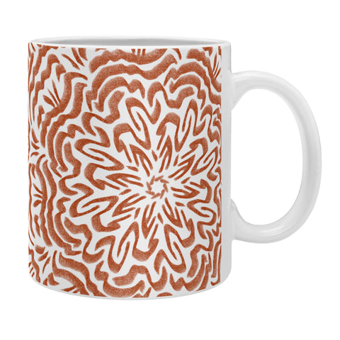 Marta Barragan Camarasa Terracotta strokes pattern Coffee Mug