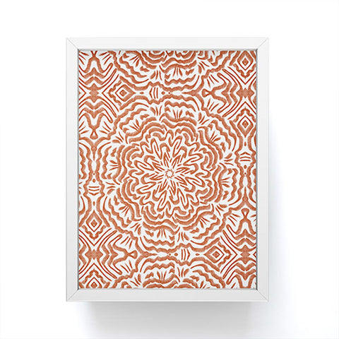 Marta Barragan Camarasa Terracotta strokes pattern Framed Mini Art Print