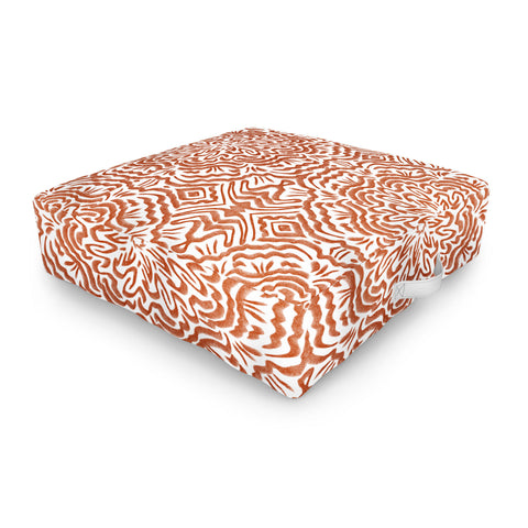 Marta Barragan Camarasa Terracotta strokes pattern Outdoor Floor Cushion