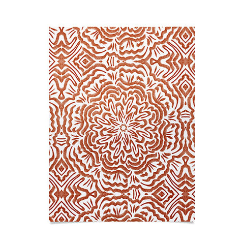 Marta Barragan Camarasa Terracotta strokes pattern Poster