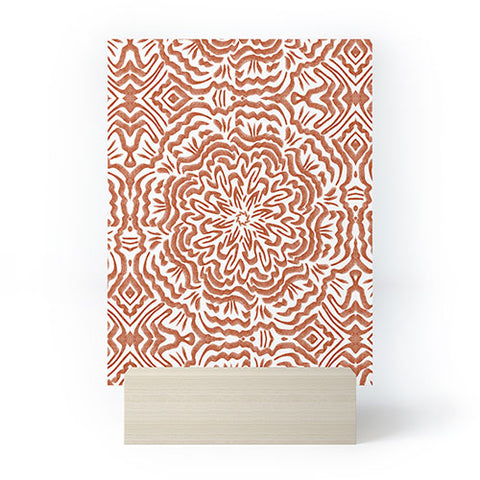 Marta Barragan Camarasa Terracotta strokes pattern Mini Art Print