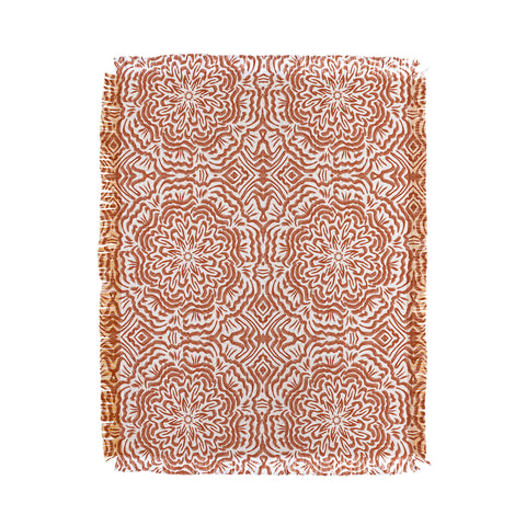 Marta Barragan Camarasa Terracotta strokes pattern Throw Blanket