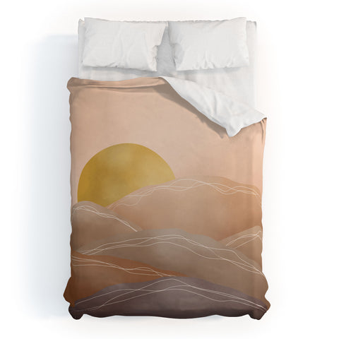 Marta Barragan Camarasa Terracotta sunrise I Duvet Cover