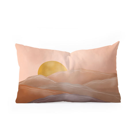 Marta Barragan Camarasa Terracotta sunrise I Oblong Throw Pillow