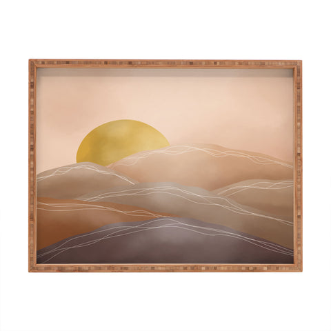 Marta Barragan Camarasa Terracotta sunrise I Rectangular Tray