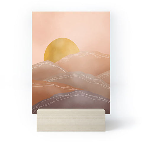 Marta Barragan Camarasa Terracotta sunrise I Mini Art Print