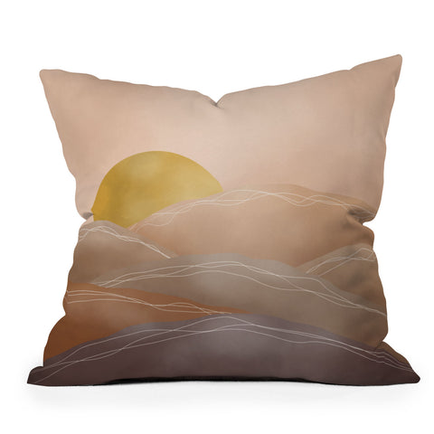 Marta Barragan Camarasa Terracotta sunrise I Throw Pillow