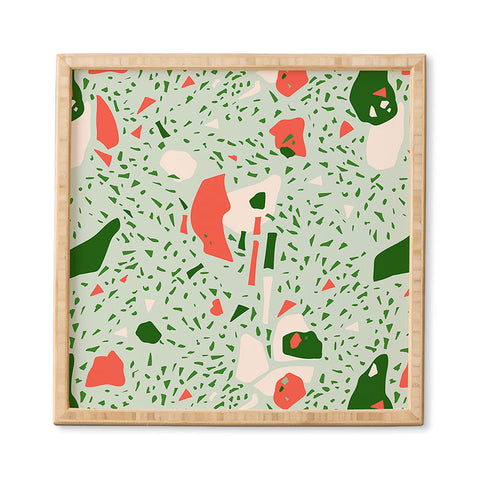 Marta Barragan Camarasa Terrazzo abstract forms Framed Wall Art