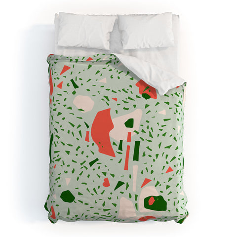 Marta Barragan Camarasa Terrazzo abstract forms Duvet Cover