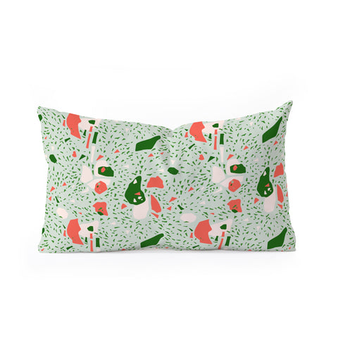 Marta Barragan Camarasa Terrazzo abstract forms Oblong Throw Pillow