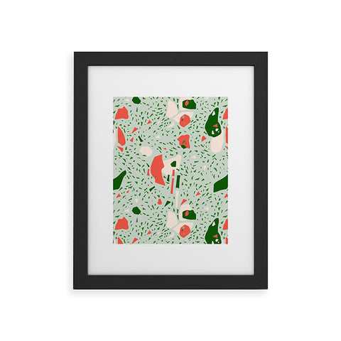 Marta Barragan Camarasa Terrazzo abstract forms Framed Art Print