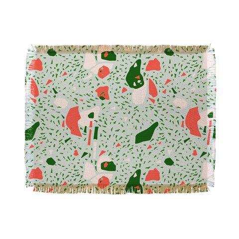 Marta Barragan Camarasa Terrazzo abstract forms Throw Blanket