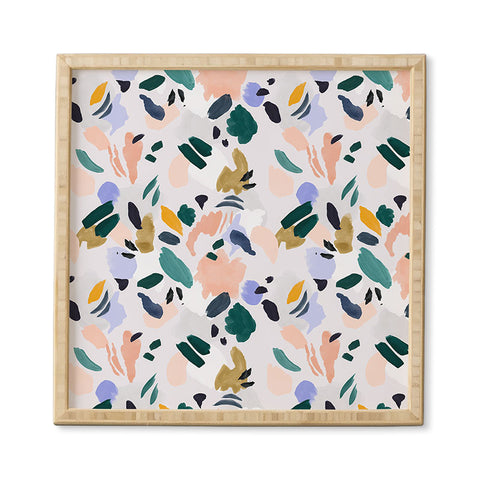 Marta Barragan Camarasa Terrazzo brushstrokes Framed Wall Art