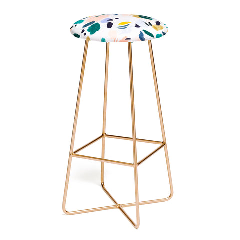 Marta Barragan Camarasa Terrazzo brushstrokes Bar Stool
