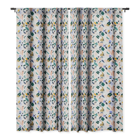 Marta Barragan Camarasa Terrazzo brushstrokes Blackout Window Curtain