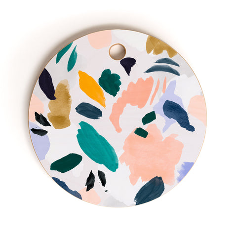 Marta Barragan Camarasa Terrazzo brushstrokes Cutting Board Round