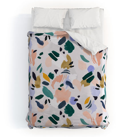 Marta Barragan Camarasa Terrazzo brushstrokes Duvet Cover