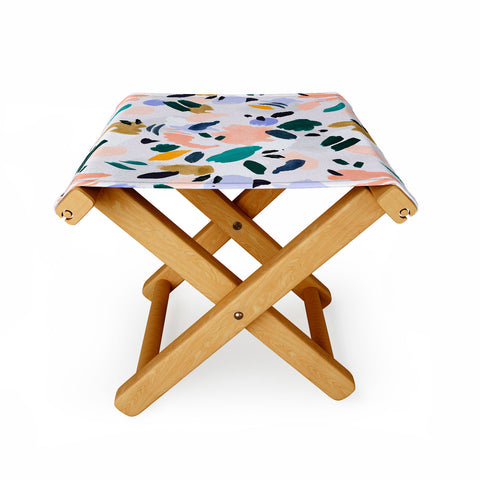 Marta Barragan Camarasa Terrazzo brushstrokes Folding Stool