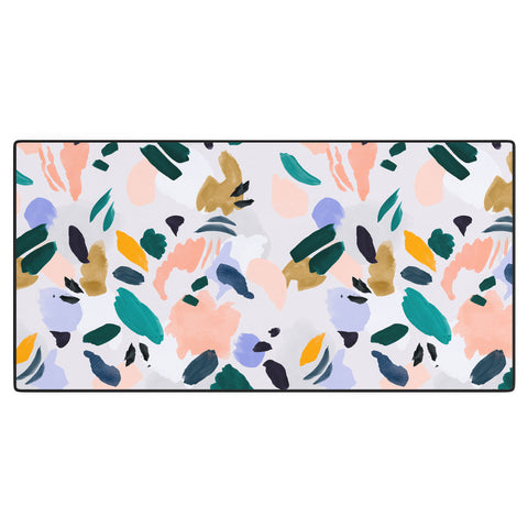 Marta Barragan Camarasa Terrazzo brushstrokes Desk Mat